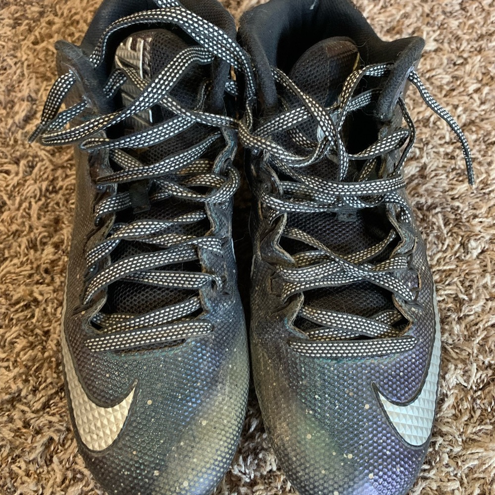 Galaxy/Purple/black Nike alpha football cleats